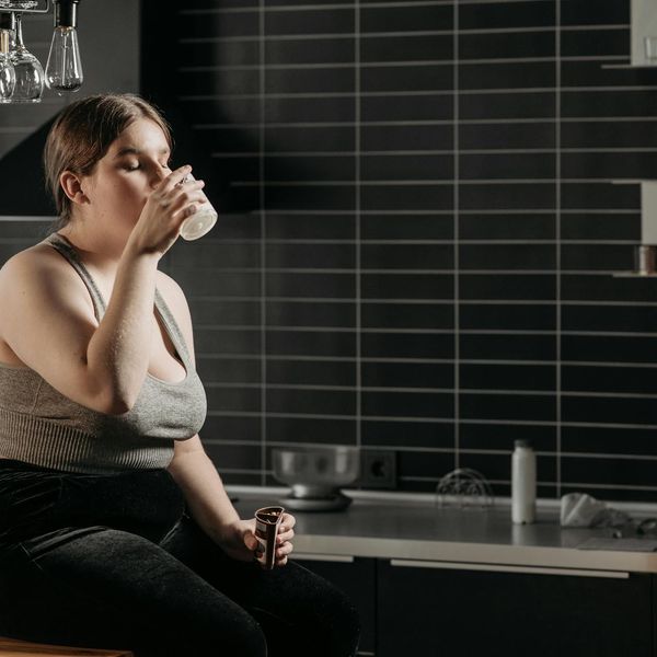 Person in a state of calm flow during an exercise.